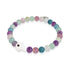 Bracelet en fluorite | Argent sterling 925 | Pierre précieuse en forme de champignon en verre Firefly